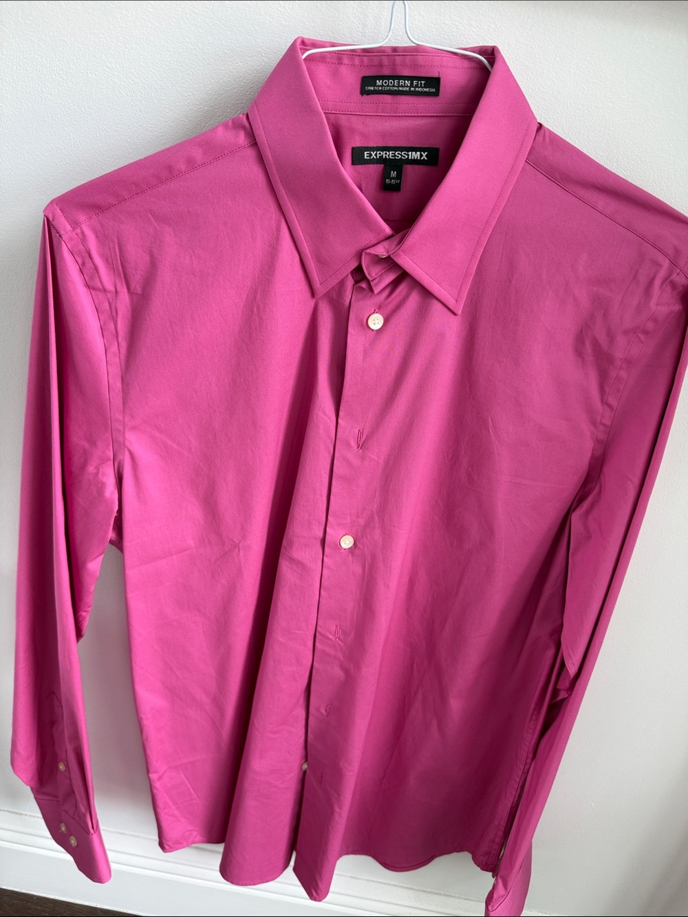 Express Men’s Dress Shirt - Bright Pink